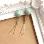 【再販】春を呼ぶ♪うぐいす色のイヤリング/ピアス