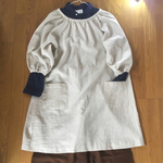 ラグラン袖ハーフリネンの割烹着