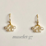 淡水パールのlittle flowerゴールドピアス・イヤリング