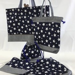 入園入学5点セット（スターダスト  ストライプ黒）