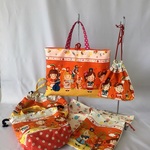 入園入学６点セット（プリティガールマーチング、オレンジ）