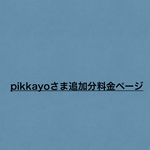 pikkayoさま追加料金ページ