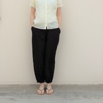 後ろリボンのアンクルパンツ＜ヨーロッパリネン×リバティ＞