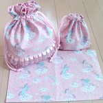 お弁当袋セット♢ユニコーン　ピンク　入園入学