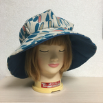 1点もの！まるっとゆるっと帽子 北欧柄&ターコイズ