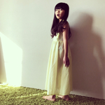 軽やかyellowのロングワンピース