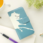 やる気のない猫 / ブルーグレー　手帳型スマホケース　【 iPhone 】
