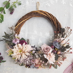 Lune Bonheur antique＊春を呼び込む野原のボタニカルハーフリース＊プリザーブドフラワー・お花