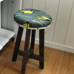 ウッドスツール【handmade】バナナ柄/モスグリーン 座り心地good!