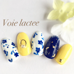 【再販】春夏ネイル♡小花柄ネイル♡春ネイル♡アートネイル #40 ベリーショート他各種サイズ変更可