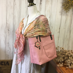 お値下げ❗️レトロ・ピンクのトートバック(A4対応)🌸