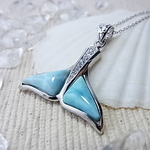◆くじらのしっぽ◆ラリマー◆Silver925◆きらりと可愛い♡ペンダント♡ネックレス＊101 