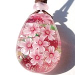 とんぼ玉ペンダント　《桜》