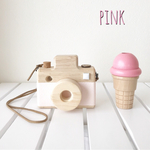 【累計販売数100突破】木のカメラ (pastel)ピンク