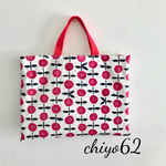 ¥1900→¥1500  ❇︎北欧のお花 レッスンバッグ❇︎赤