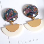 再々再販！くすみフラワー×ムーンパーツのアクセサリー
