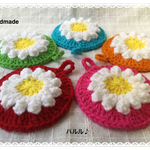 ぷっくりデイジーのアクリルたわし