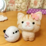 【ご依頼品】小さめシマエナガ＆春にゃんこ 桜