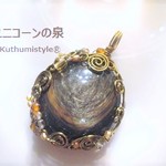 マホガニーオブシディアン（北海道産）ペンダント（ワイヤーアートジュエリー☆ワイヤーアクセサリー☆ワイヤーラッピング天然石ネックレス）