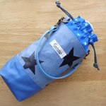 ★ペットボトルホルダー＊大きなスター☆スモーキーブルー★