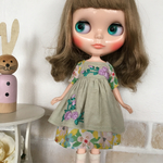 Blythe リボン刺繍ワンピース