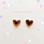 大人気♡べっ甲柄ハートピアス