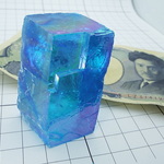 ⭐️決算セール⭐️ ブルーオーラカルサイト結晶♪アイスランド産♪チタンコーティング加工品♪現品販売♪1509