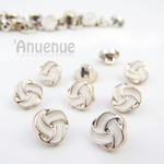 ミニシャンクボタン 12mm【風車 WHITE】 10個