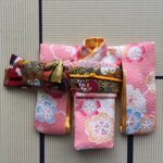 オビツ11 晴れ着（雪輪に花文様）①
