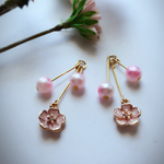  桜 咲く ほんのり 揺れる 桜ピンク ピアス