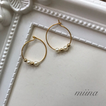 再販✴︎ミニパールゴールドフープピアス