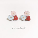 おはなみっつ-color-*木のピアス・イヤリング
