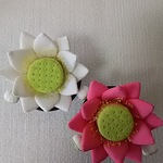 ちりめん  蓮の花  お仏壇お供物(一対)