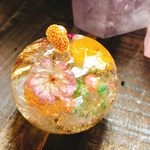 お花のりんごオルゴナイト・天然石・パワーストーン