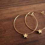 little star hoop pierces