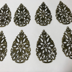 8枚20g 透かしパーツ 金属パーツ アンティークゴールド 金古美 ネックレス土台 デコに