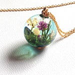 Hester's garden 白 ネックレス(ゴールド)