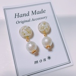 再再入荷♡かすみ草♡レジン✳︎パールピアス✳︎
