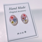 かすみ草♡レジンピアス✳︎