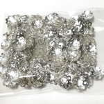 7mm25g 座金 キャップ 金属パーツ ホワイトシルバー 明るい銀色 ピアス製作 アクセサリー製作に