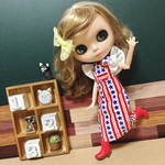 ブライス　リカちゃん　ジャンパースカート  オフショルダートップス