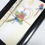 花束が可愛いご祝儀袋(クリーム色+上品花柄)