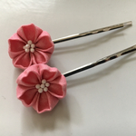 【つまみ細工】桜のヘアピン（髪飾り）2本セット  ヘアアクセサリー