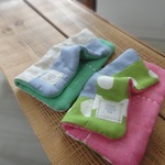 🌳Hinoa88☆８重ガーゼハンカチ 6重ガーゼ×ditto border ２set