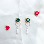 ビジューハート❤️緑