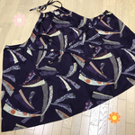 【SALE 50%OFF】和柄 胸ギャザー 巻きスカート エプロン