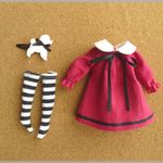 スモックワンピース(ルビー）セット＊ブライス　blythe＊　