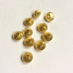 10個 6mm メタルビーズ ゴールド