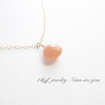 ＊残り1点＊14kgf orange moonstone necklace