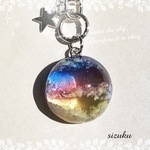 雲レジン  黄昏色 キーホルダー